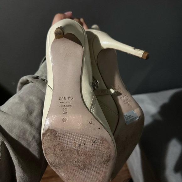 SCHUTZ Cream Ankle Booties - Picture 5 of 8